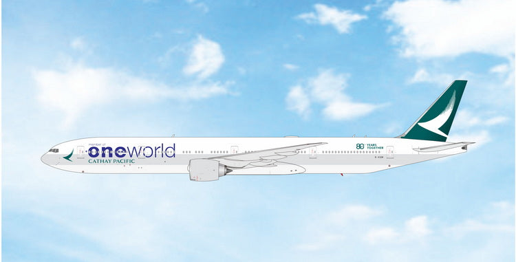 Pre-Order: 1:400 Phoenix Models Cathay Pacific Boeing 777-200ER B-KQN One World, 80 Years Livery
