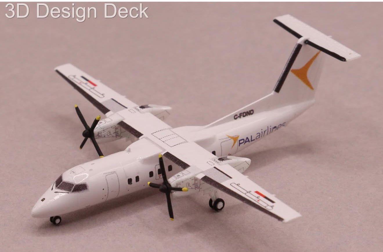 1:400 3D Design Deck PAL Airlines Dash 8 Q100 C - FDND - Final Approach Collectibles