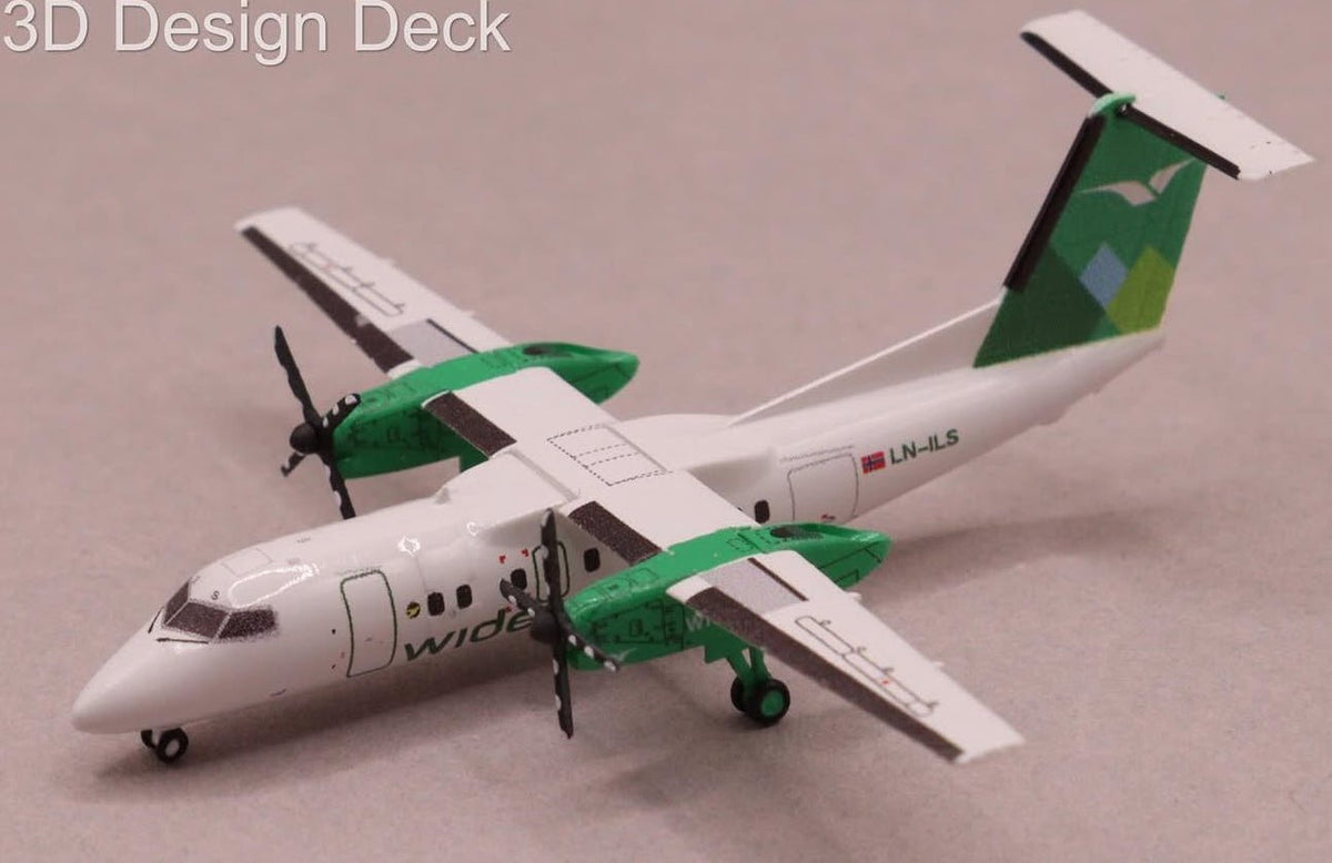 1:400 3D Design Deck Windroe Airlines Dash 8 Q100 LN - ILS - Final Approach Collectibles