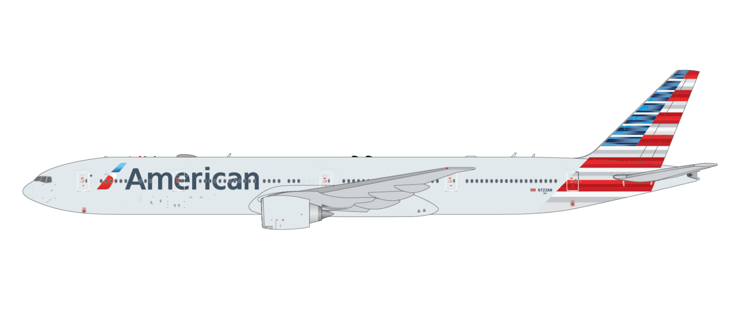1:400 Gemini Jets American Airlines Boeing 777 - 300ER N722AN - Final Approach Collectibles