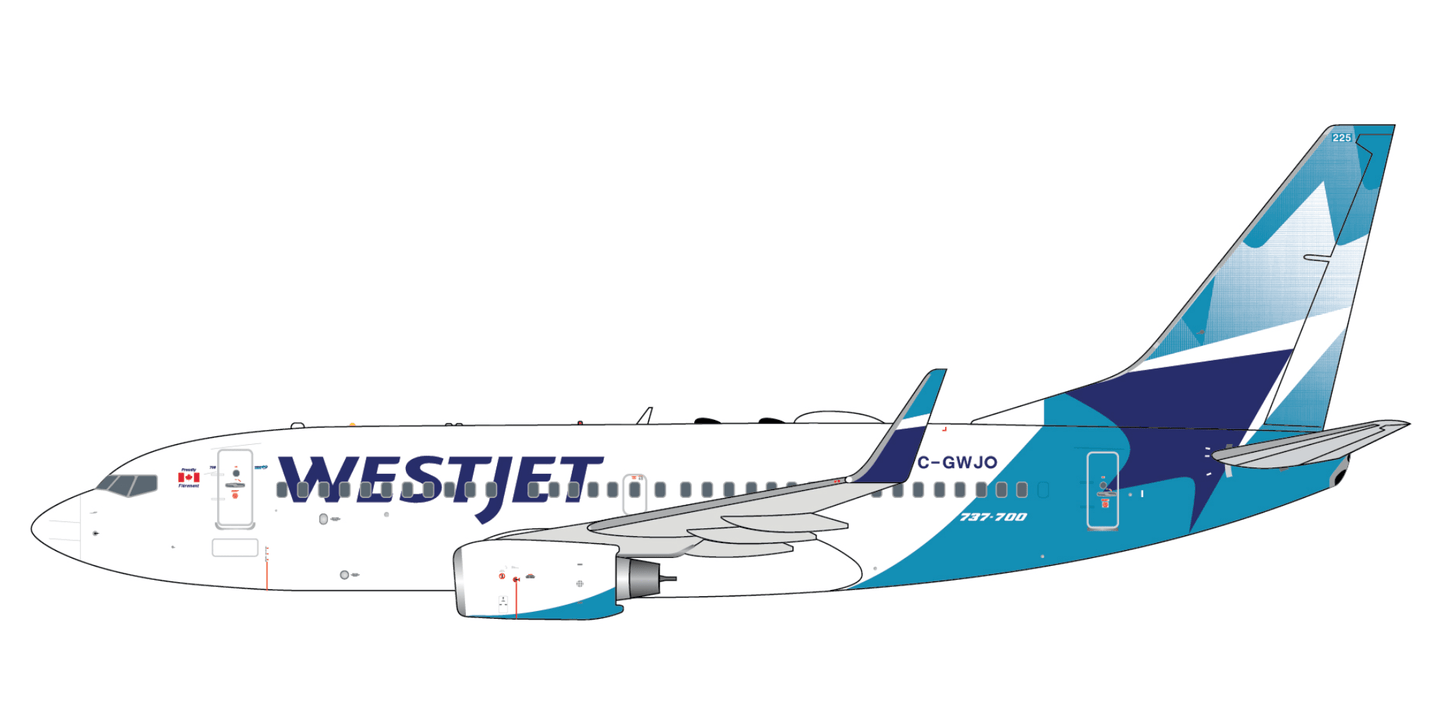 1:400 Gemini Jets WestJet Airlines Boeing 737 - 700W C - GWJO - Final Approach Collectibles