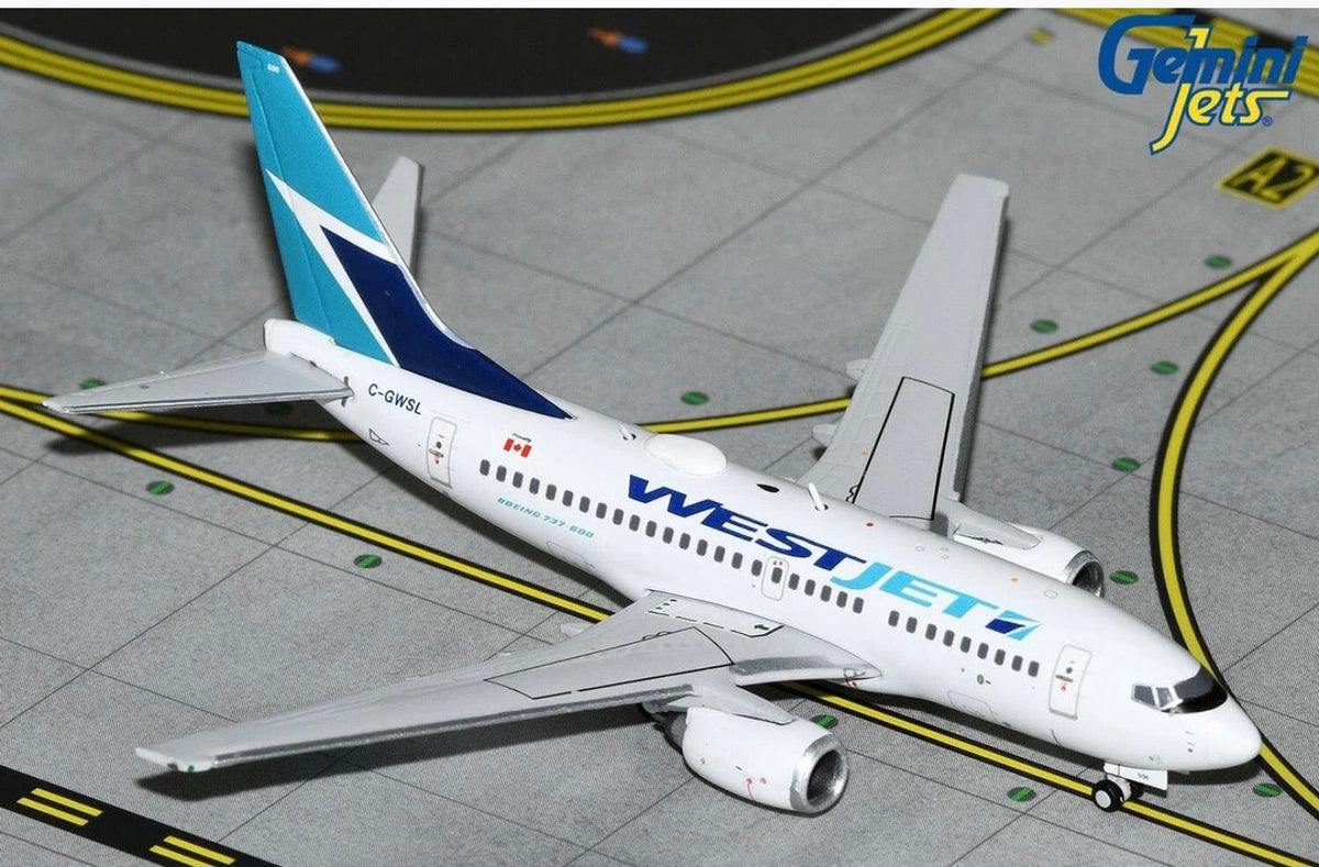 1:400 Gemini Jets WestJet Boeing 737-600 C-GWSL - Final Approach Collectibles