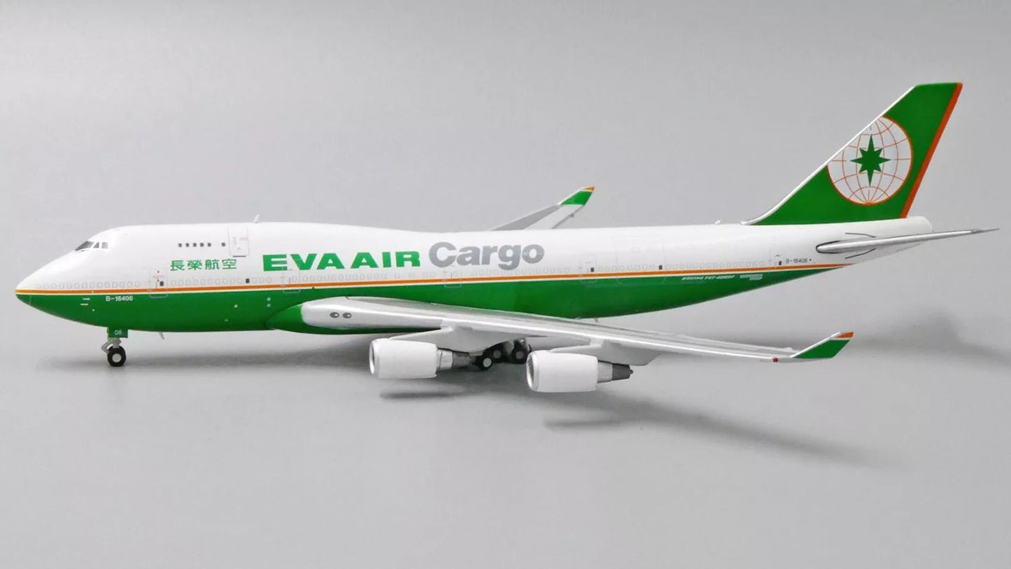 1:400 JC Wings EVA Air Cargo Boeing 747 - 400(BDSF) B - 16406 - Final Approach Collectibles
