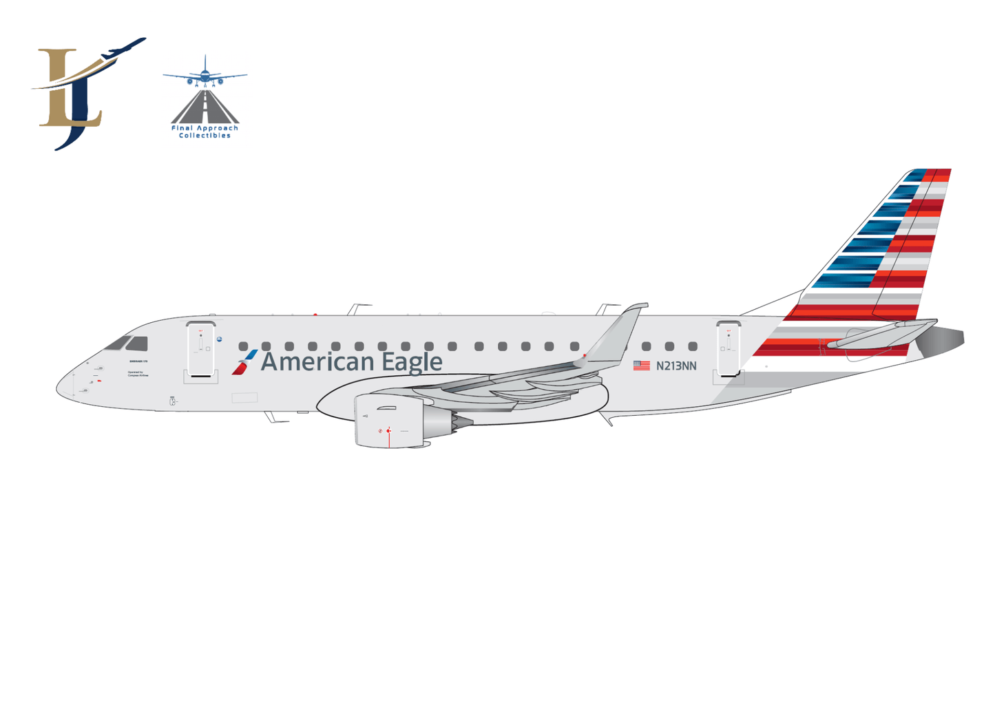 1:400 Legacy Jets American Eagle Embraer 175 N213NN - Final Approach Collectibles