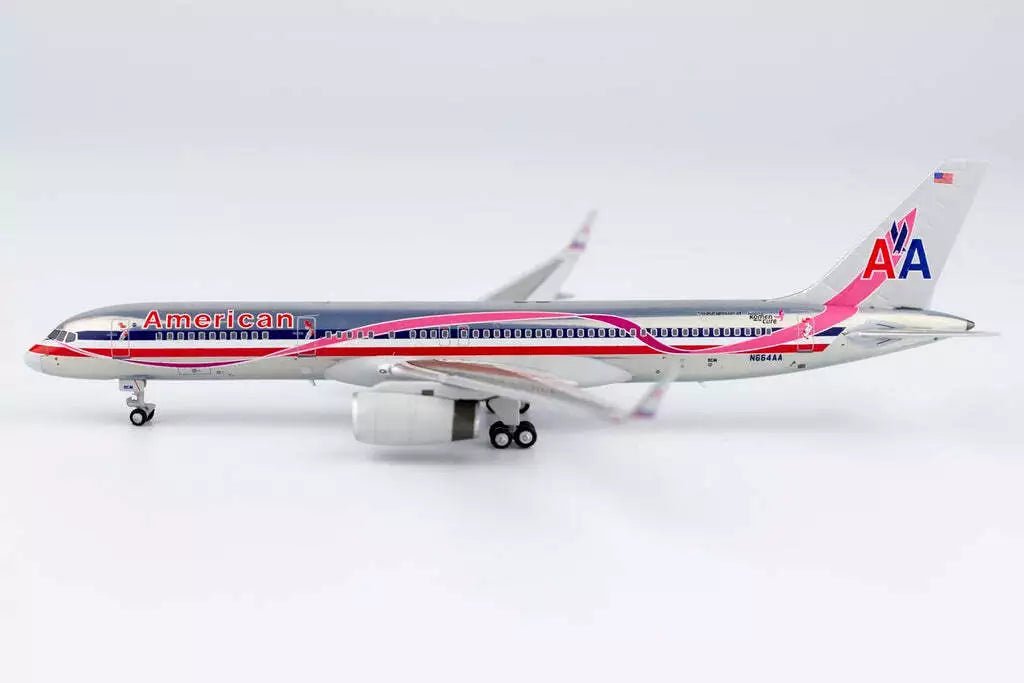 1:400 NG Models American Airlines Boeing 757 - 200 N664AA Breast Cancer Livery - Final Approach Collectibles