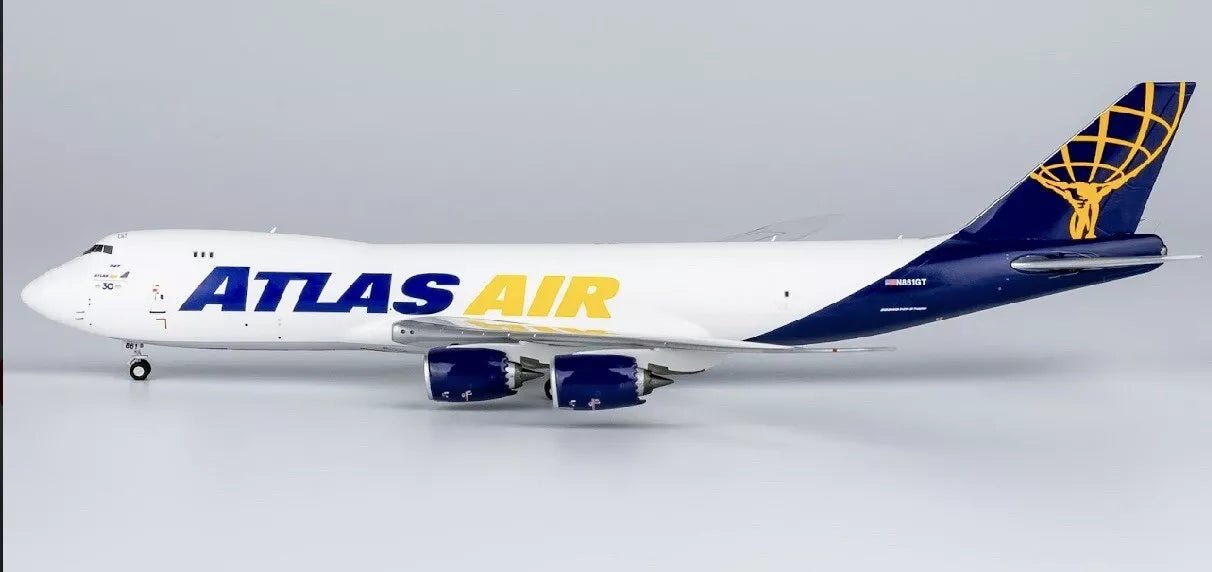 1:400 NG Models Atlas Air Boeing 747 - 8F N861GT 30 Year Sticker - Final Approach Collectibles