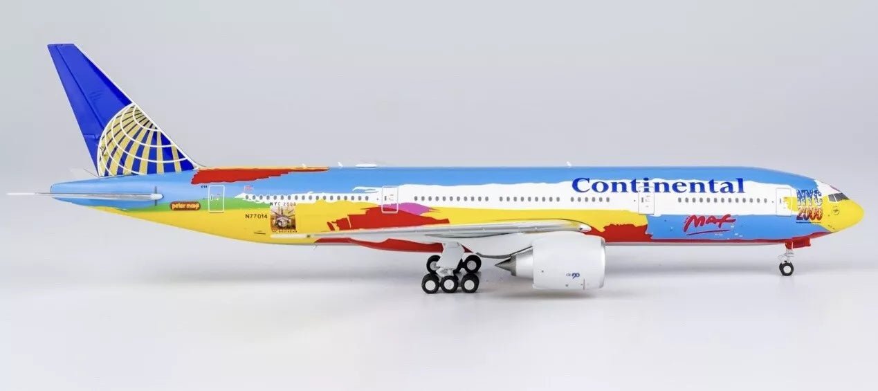 1:400 NG Models Continental Boeing 777 - 200ER N77014 Peter Max Livery - Final Approach Collectibles