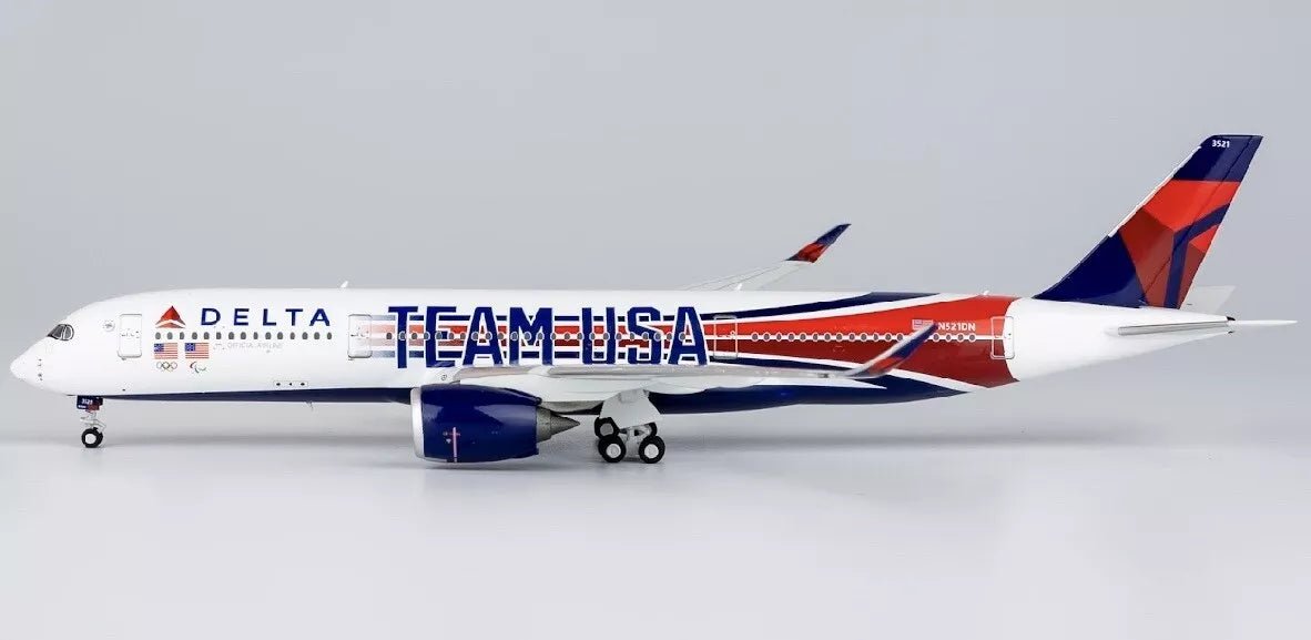 1:400 NG Models Delta Air Lines Airbus A350 - 900 Team USA Livery N521DN - Final Approach Collectibles