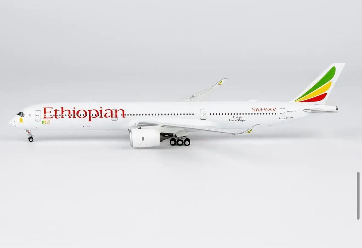 1:400 NG Models Ethiopian Airlines Airbus A350-1000 ET-BAZ 80th Anniversary Sticker - Final Approach Collectibles