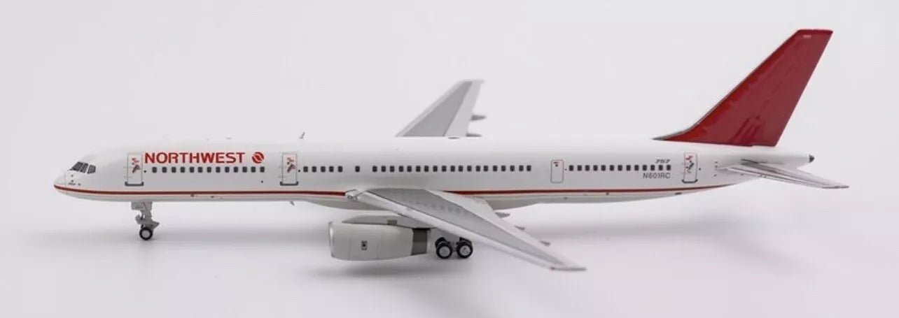 1:400 NG Models Northwest Boeing 757 - 200 N601RC White with Red Tail - Final Approach Collectibles