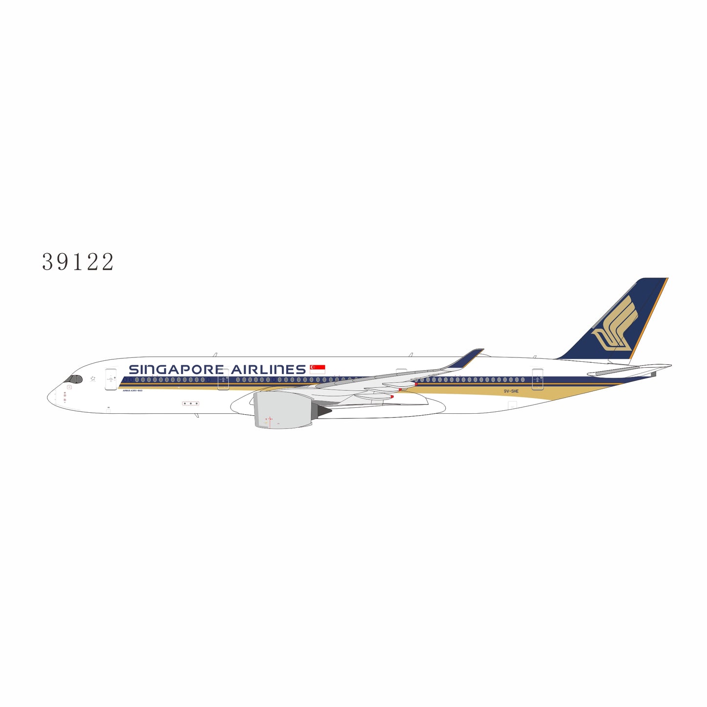 1:400 NG Models Singapore Airlines Airbus A350-900 9V-SHE