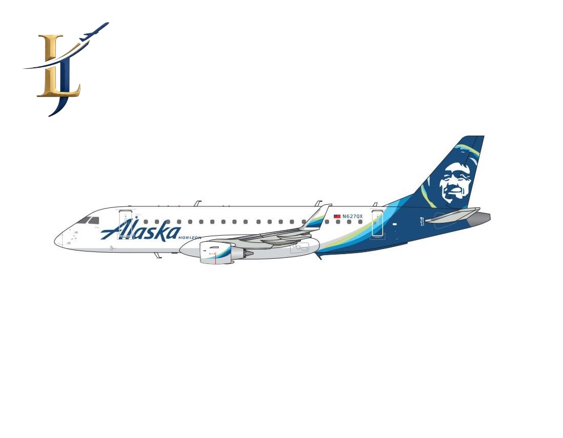 1:400 Legacy Jets Alaska Airlines Embraer 175 N627QX