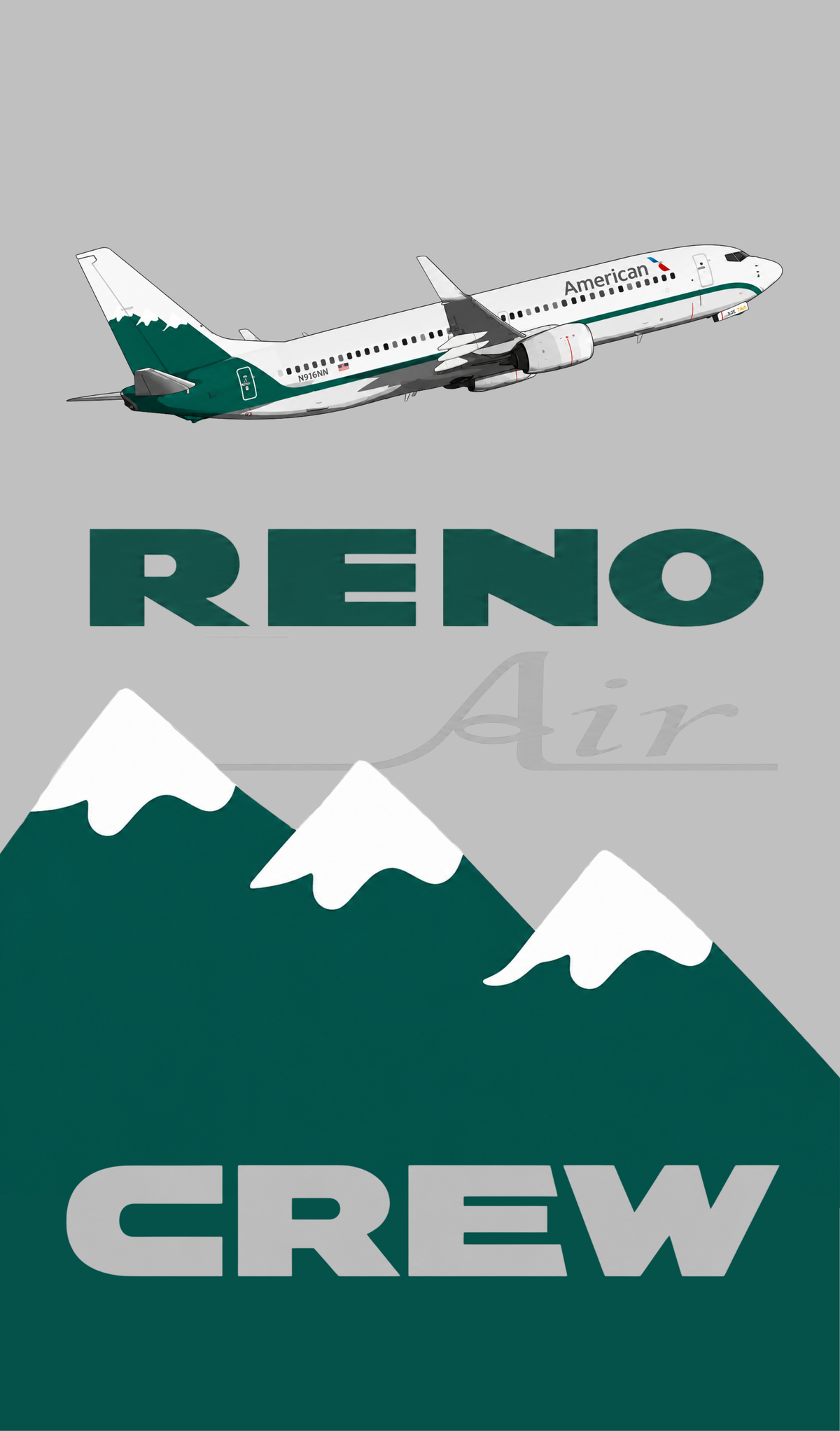 South Florida Aviation American Airlines Reno Air Retro Crew Bag Tag
