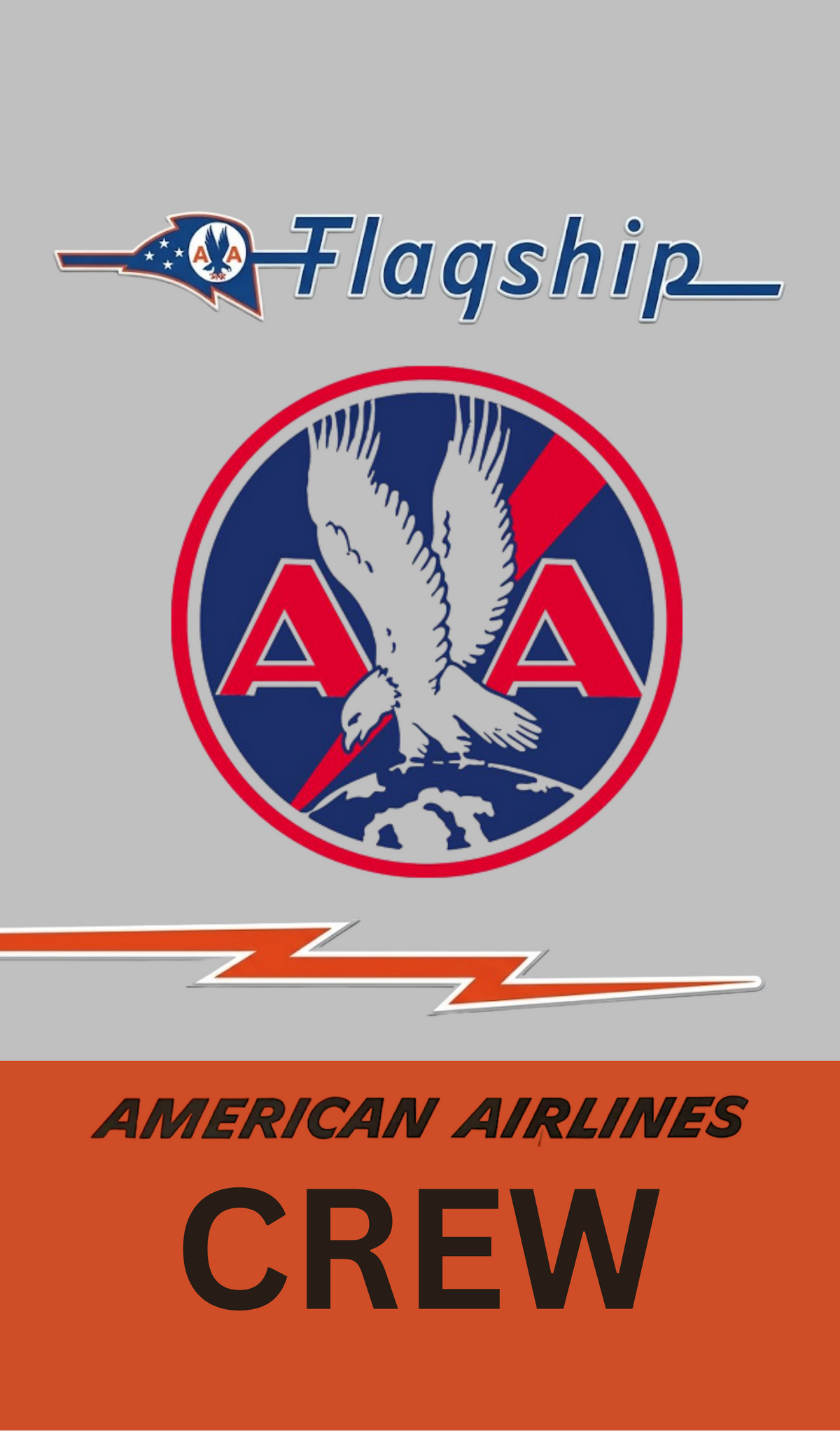 South Florida Aviation American Airlines Flagship Retro Crew Bag Tag