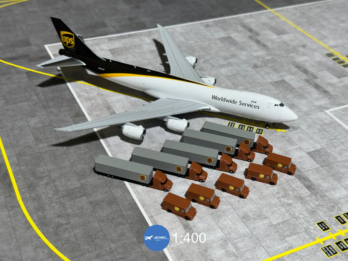 1:400 Jetset Models UPS Truck Set 5x Semi Trucks + 5x Delivery Trucks
