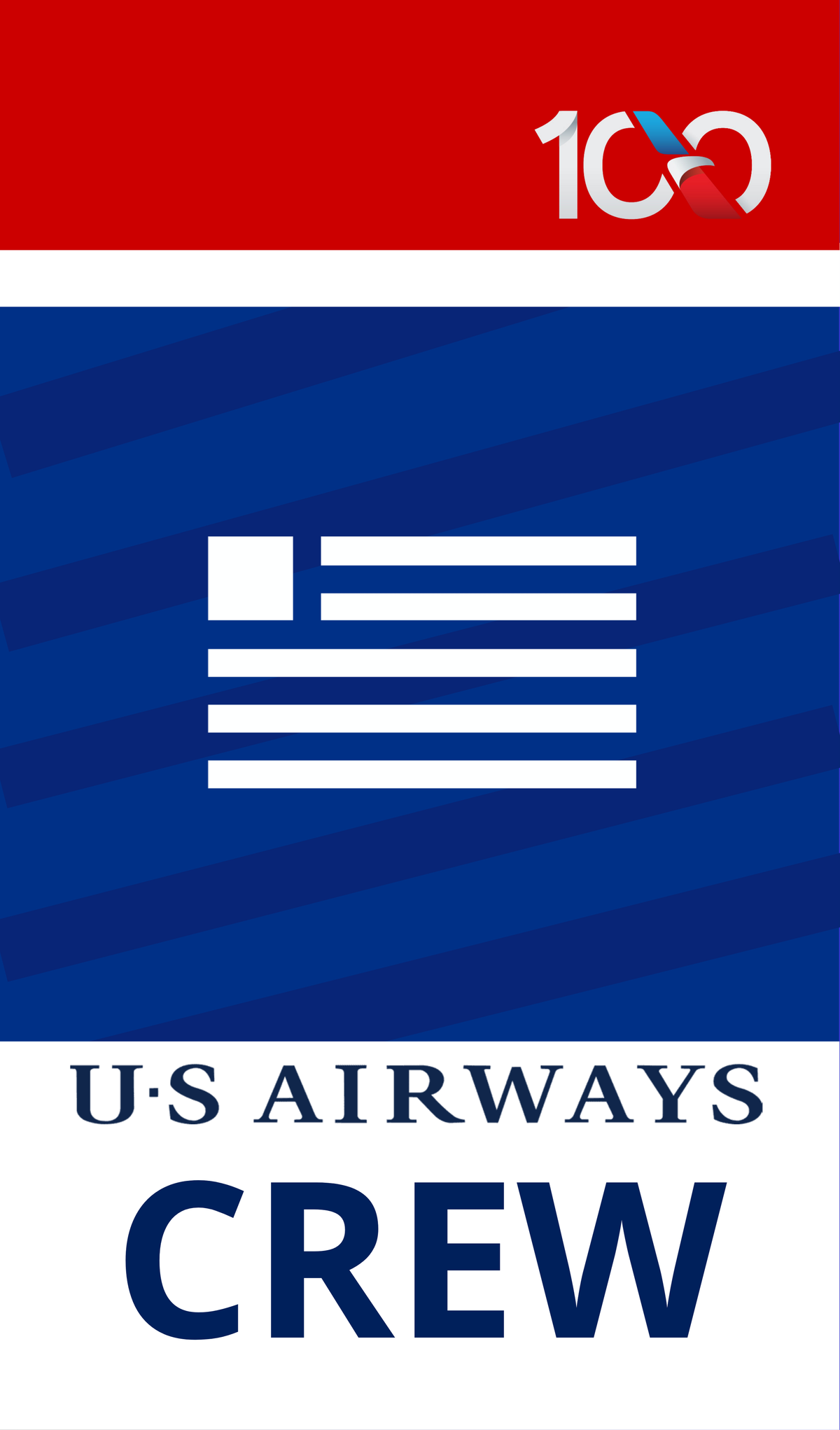 South Florida Aviation American Airlines US Airways Retro 100 Crew Bag Tag