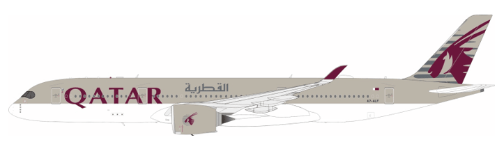 InFlight200 Qatar Airways Airbus A350-941 A7-ALF - Final Approach Collectibles