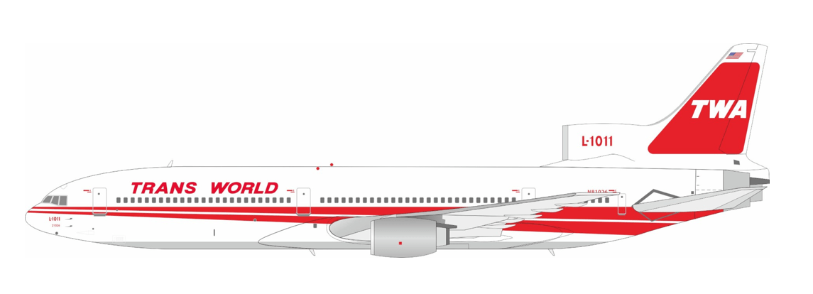 InFlight200 TWA Lockheed L - 1011 - 385 - 1 - 15 TriStar 100 N81026 - Final Approach Collectibles