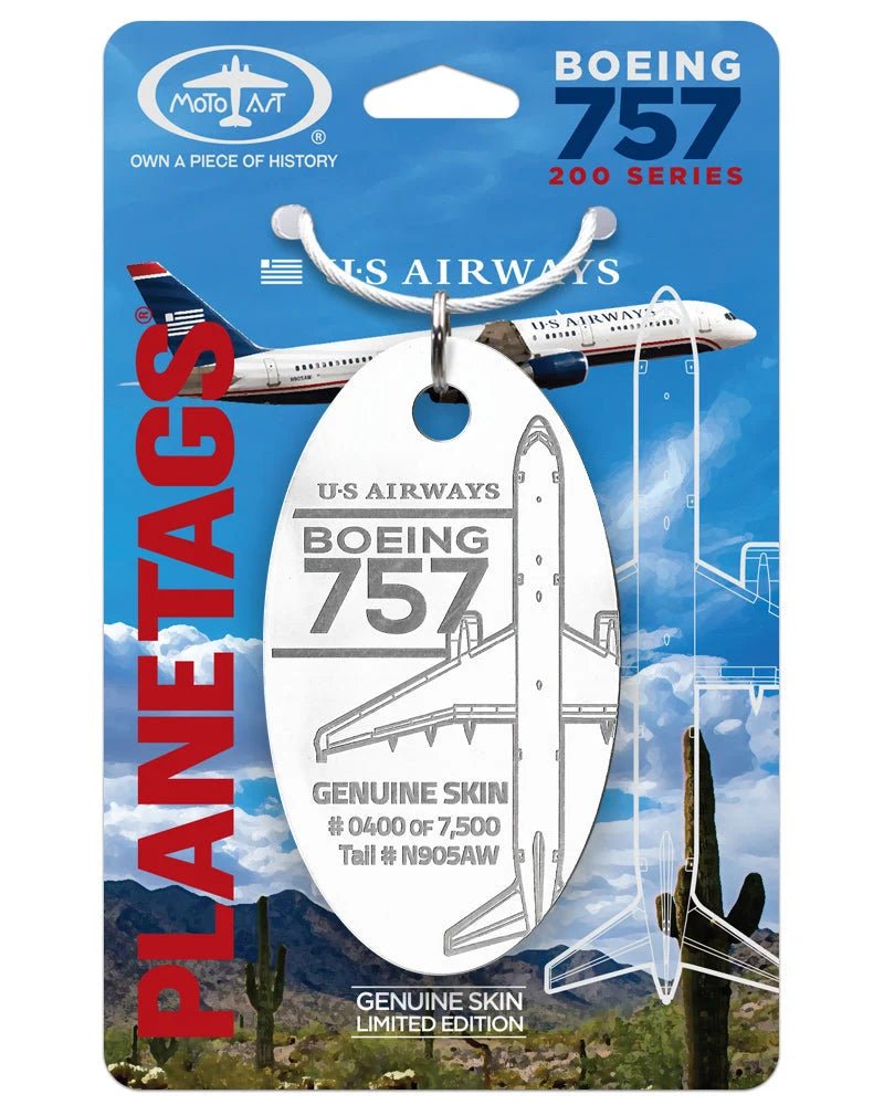 PlaneTags: US Airways Boeing 757-200 N905AW White - Final Approach Collectibles