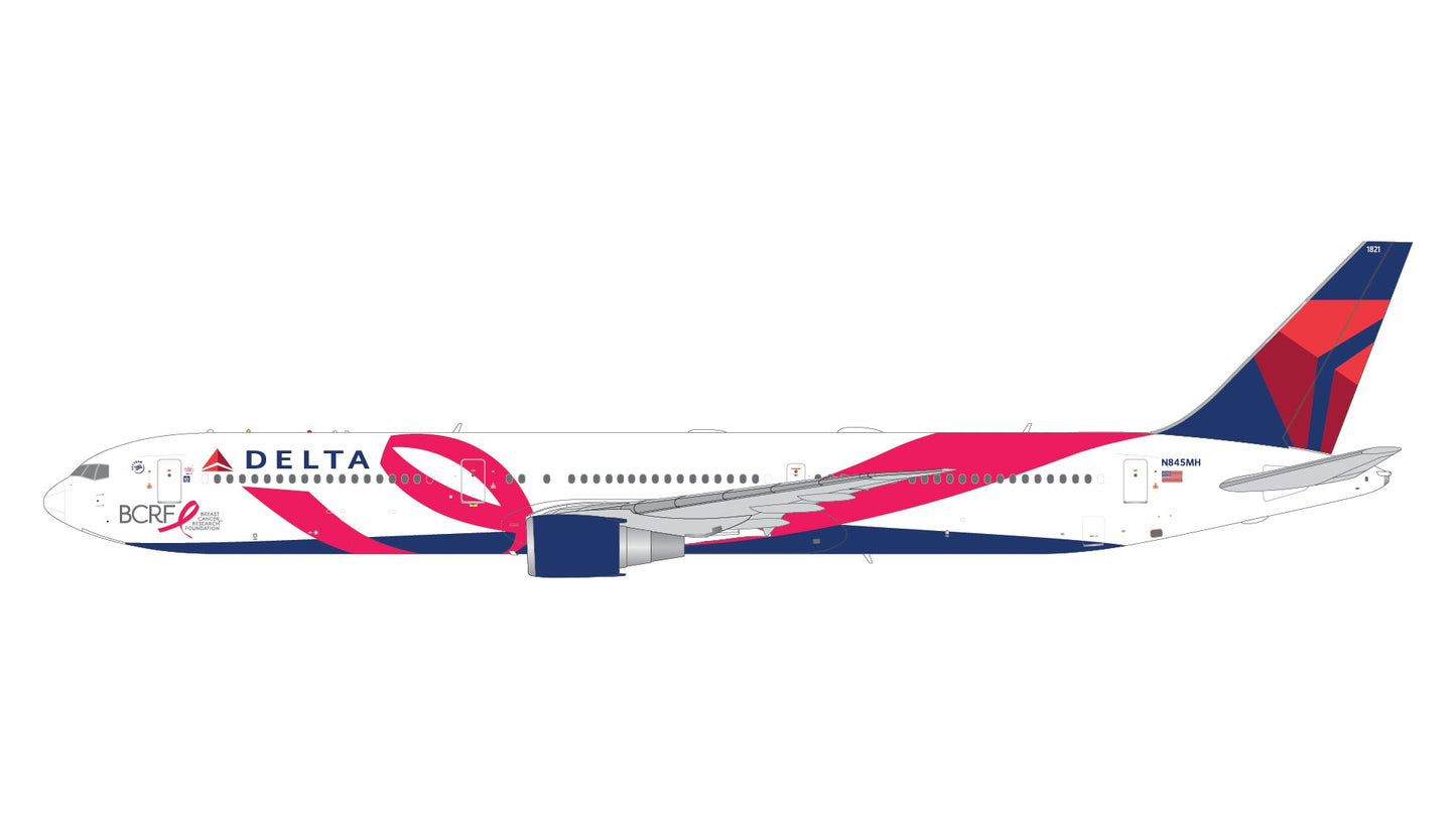 Pre Order: 1:200 Gemini Jets Delta Air Lines Boeing 767-400 N845MH Breast Cancer Livery - Final Approach Collectibles