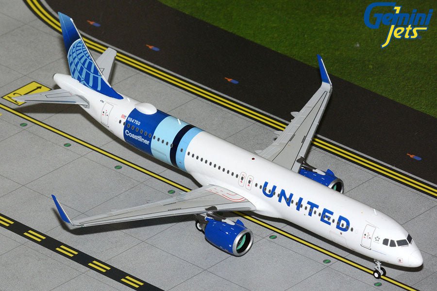 Pre Order: 1:200 Gemini Jets United Airlines Airbus A321 NEO N94750 Coastliner Livery - Final Approach Collectibles