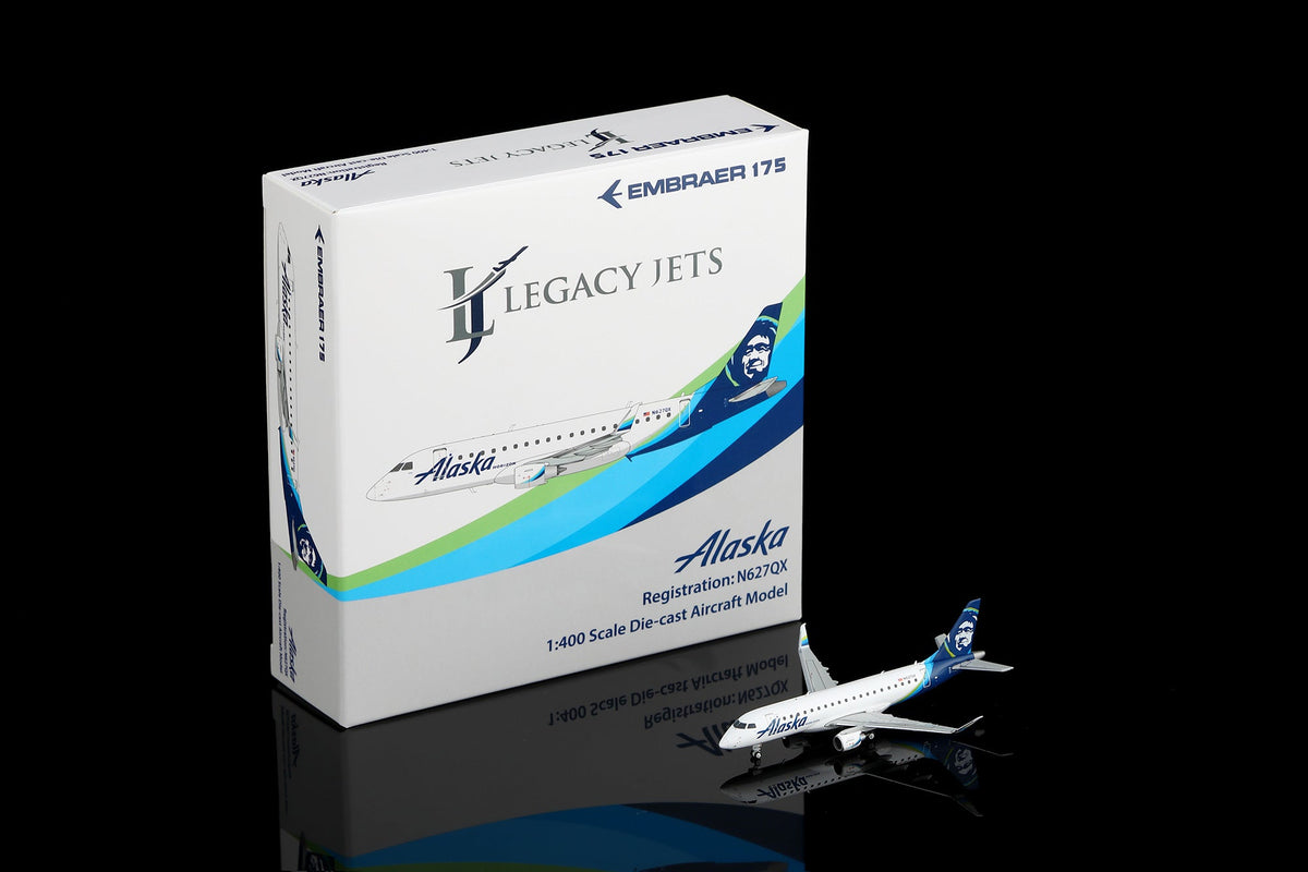 Pre-Order: 1:400 Legacy Jets Alaska Airlines Embraer 175 N627QX - Final Approach Collectibles