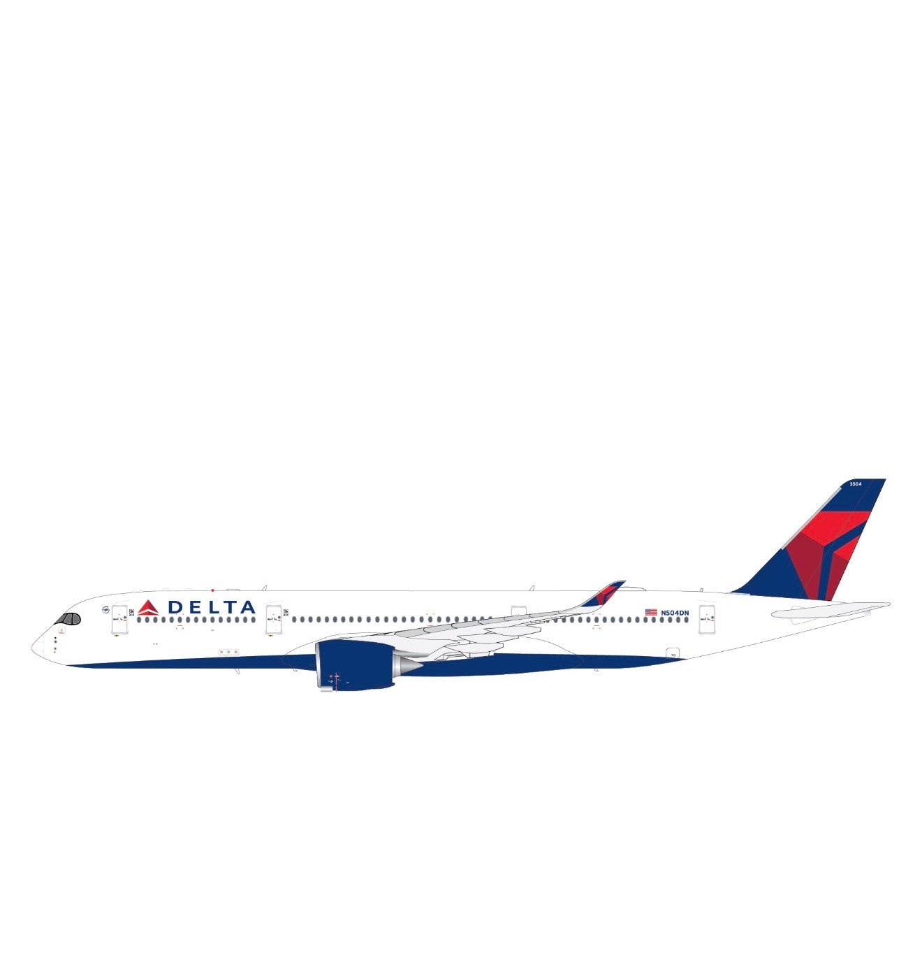 1:200 Gemini Jets Delta Air Lines Airbus A350-900 N504DN - Final Approach Collectibles