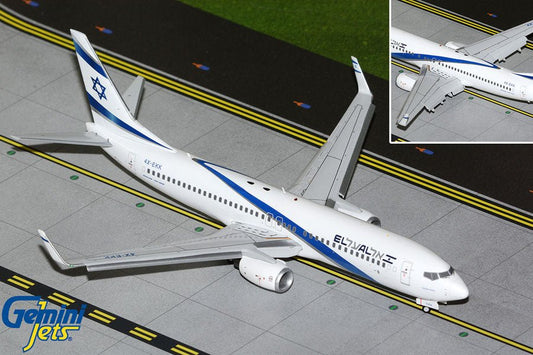 1:200 Gemini Jets EL AL Boeing 737 - 800 4X - EKK Flaps Down - Final Approach Collectibles