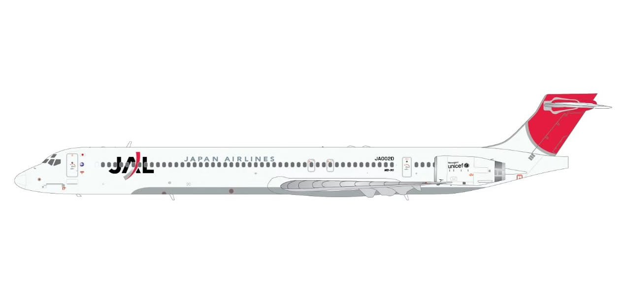 1:200 Gemini Jets Japan Airlines McDonnell Douglas MD - 90 JA002D - Final Approach Collectibles
