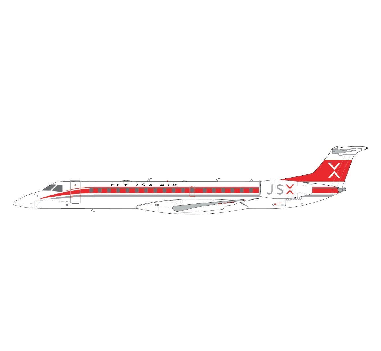 1:200 Gemini Jets JSX Airlines Embraer 145 N960JX Retro Livery - Final Approach Collectibles
