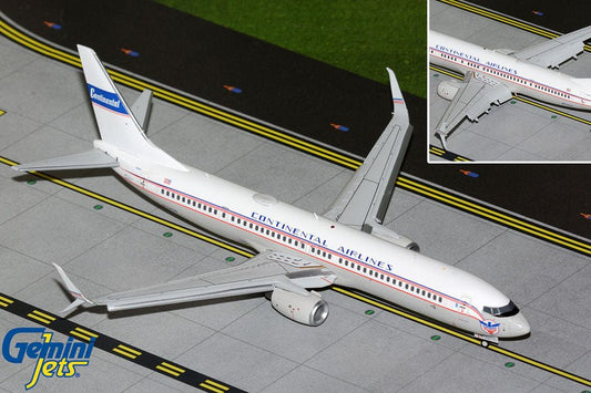 1:200 Gemini Jets United Airlines Boeing 737 - 900ER N75435 “Continental" Retro Livery Flaps Down - Final Approach Collectibles