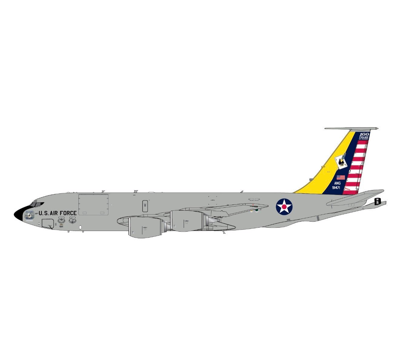 1:200 Gemini Jets USAF KC-135T 59-1471 (Washington Air National Guard) - Final Approach Collectibles