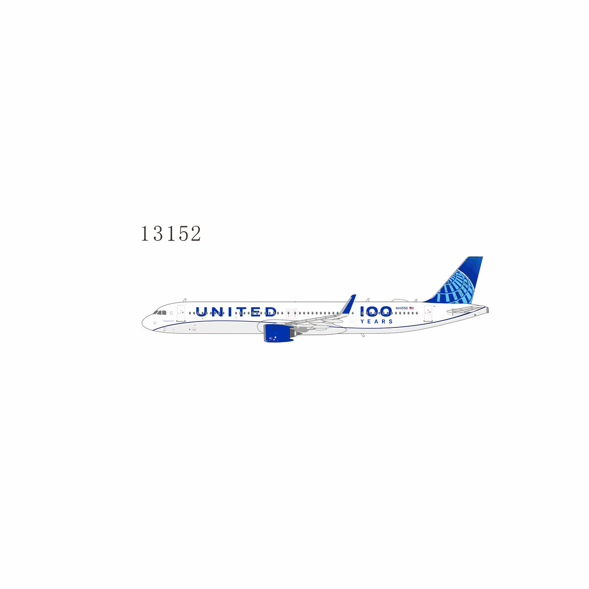 1:400 NG Models United Airlines Airbus A321 NEO N44550 100th Anniversary Livery Ultimate Edition