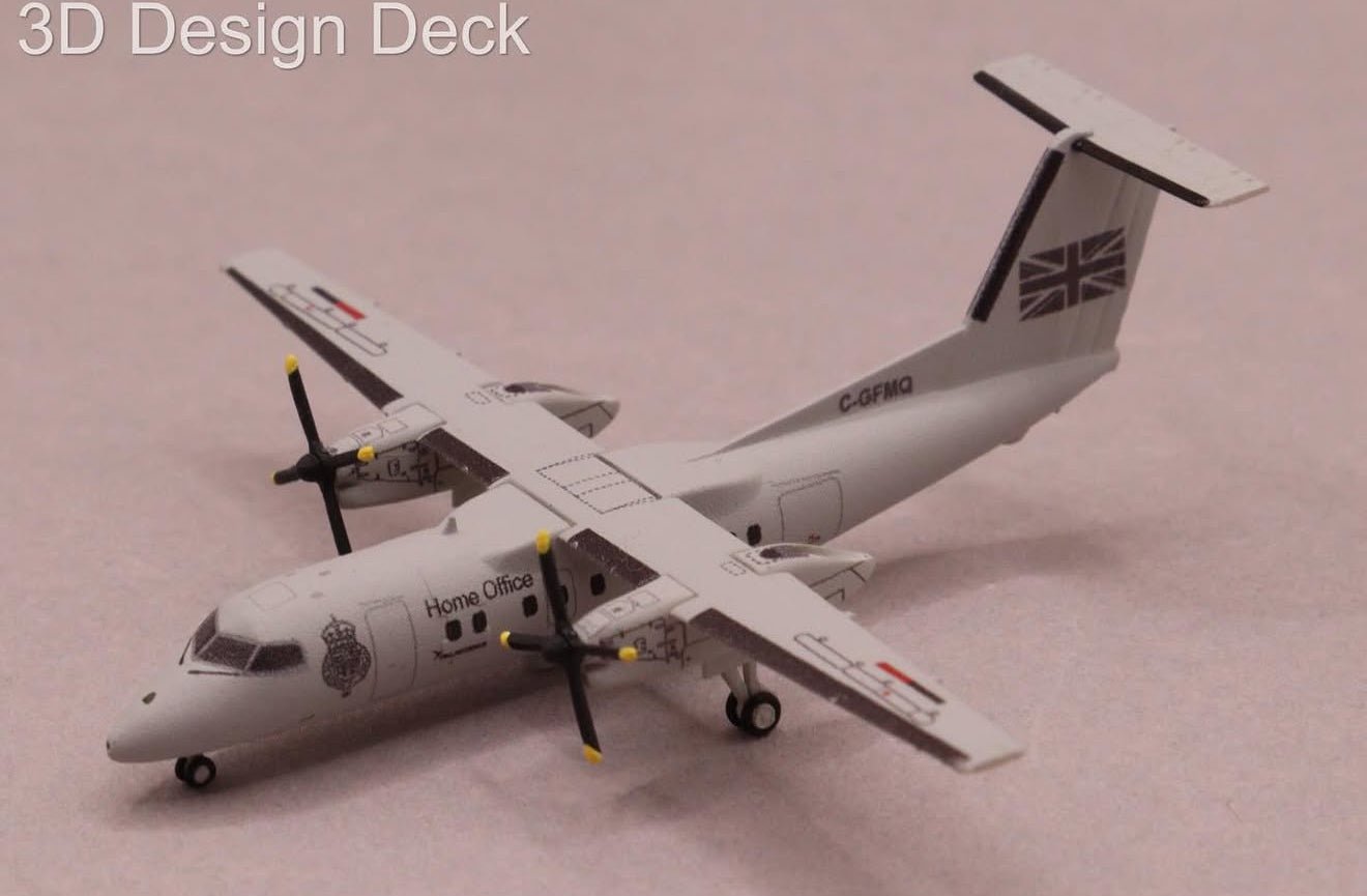 1:400 3D Design Deck Home Office Dash 8 Q200 C - GFMQ - Final Approach Collectibles