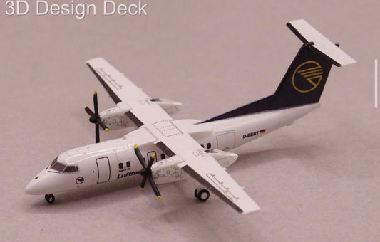 1:400 3D Design Deck Lufthansa City Line Bombardier Dash 8 100 D-BERT - Final Approach Collectibles