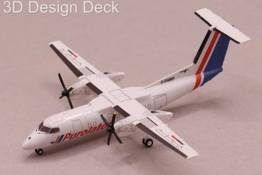 1:400 3D Design Deck Purolator Dash 8 Q100 C - FGRP - Final Approach Collectibles