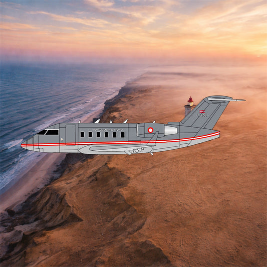 1:400 3D Design Deck Royal Danish Air Force Challenger 604 C - 168 - Final Approach Collectibles