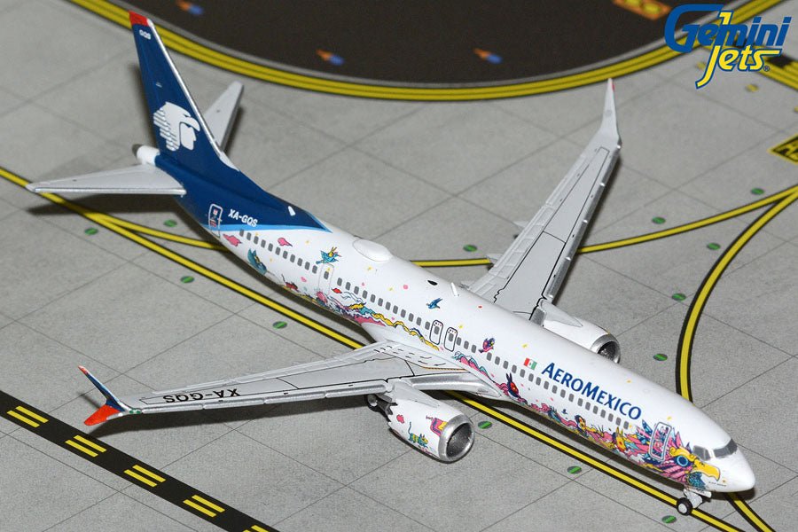 1:400 Gemini Jets Aeroméxico Boeing 737 MAX 9 XA - GQS “Kukulcán” Livery - Final Approach Collectibles