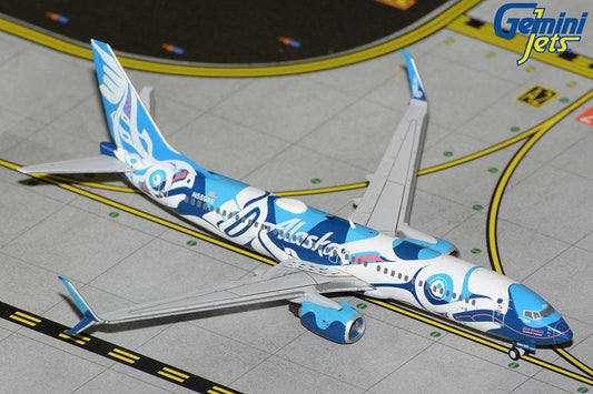 1:400 Gemini Jets Alaska Airlines Boeing 737 - 800 N559AS Salmon people Livery - Final Approach Collectibles