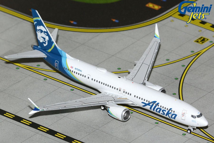 1:400 Gemini Jets Alaska Airlines Boeing 737 MAX 9 N708AL - Final Approach Collectibles
