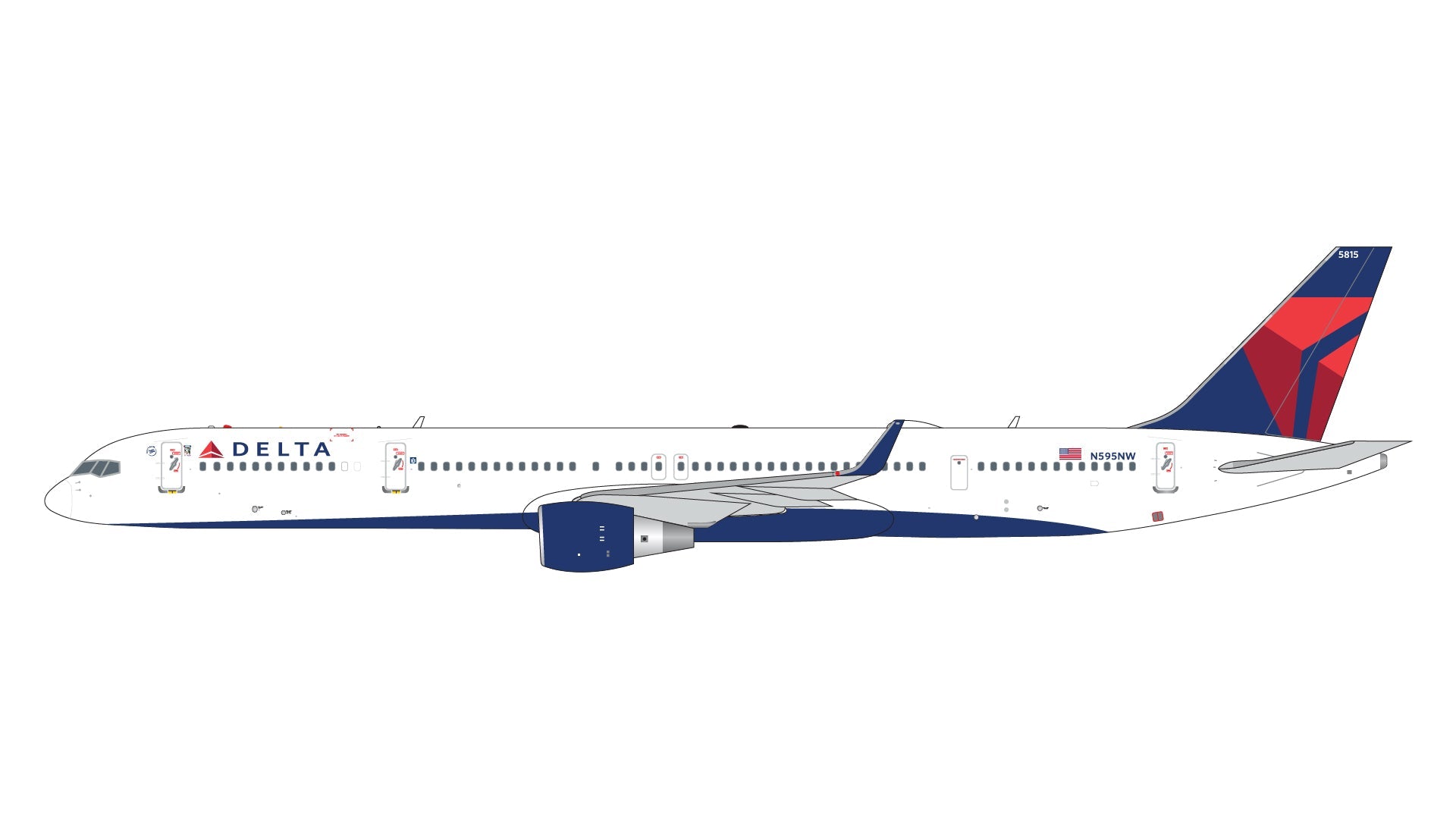 1:400 Gemini Jets Delta Air Lines Boeing 757 - 300W N595NW - Final Approach Collectibles
