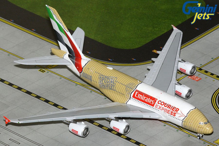 1:400 Gemini Jets Emirates Airbus A380 A6-EET Courier Express Livery - Final Approach Collectibles
