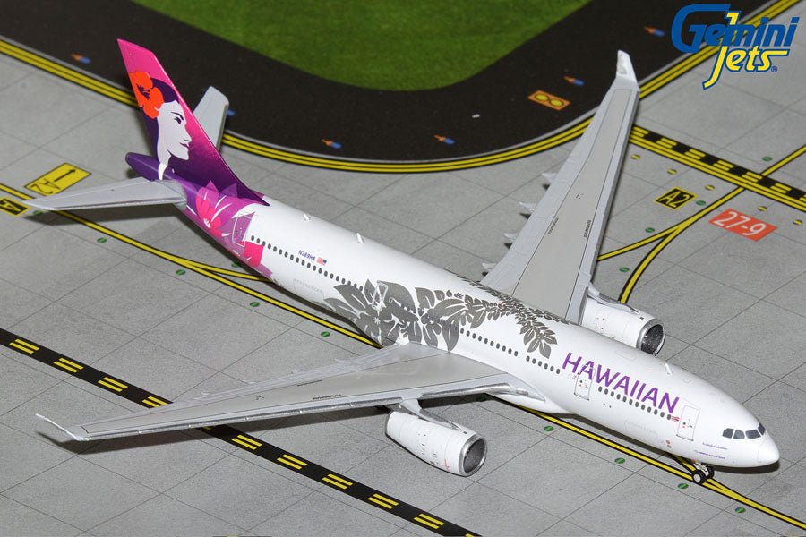1:400 Gemini Jets Hawaiian Airlines Airbus A330 - 200 N389HA - Final Approach Collectibles