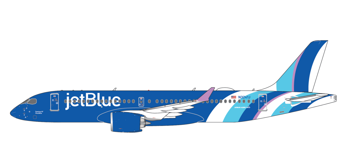 1:400 Gemini Jets JetBlue Airways Airbus A220 - 300 N3241J - Final Approach Collectibles