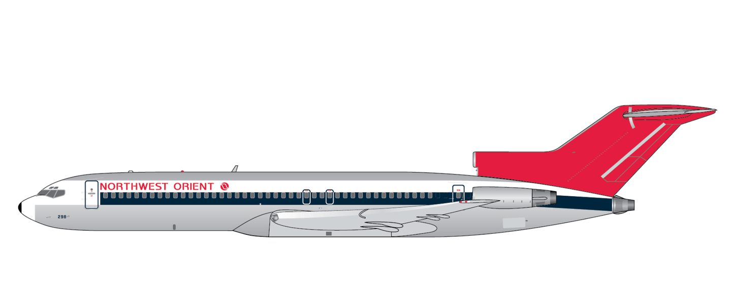 1:400 Gemini Jets Northwest Orient Boeing 727 - 200/Adv. N298US - Final Approach Collectibles