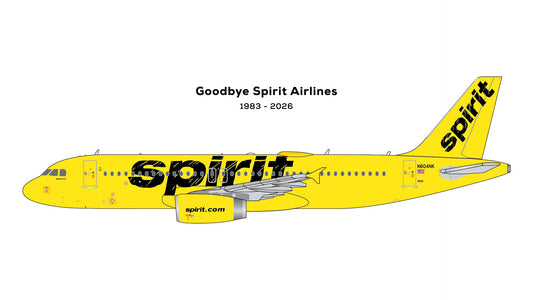 1:400 Gemini Jets Spirit Airlines Airbus A320-200 N604NK - Final Approach Collectibles