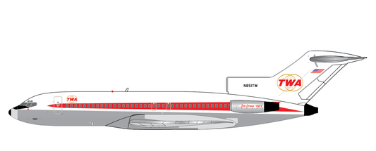 1:400 Gemini Jets Trans World Airlines (TWA) Boeing 727 - 100 N851TW - Final Approach Collectibles