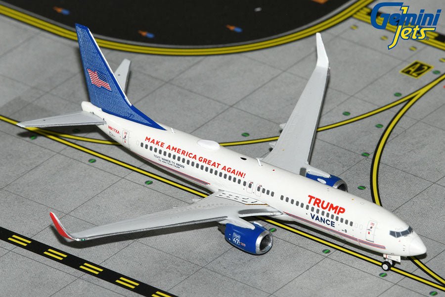 1:400 Gemini Jets Trump - Vance Campaign Boeing 737 - 800 N917XA - Final Approach Collectibles