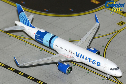 1:400 Gemini Jets United Airlines Airbus A321 NEO N94750 Coastliner Livery - Final Approach Collectibles