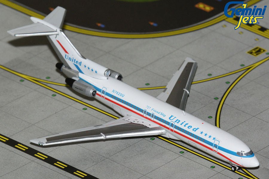 1:400 Gemini Jets United Airlines B727 - 200 N7620U (Stars & Bars "Friend " Livery) - Final Approach Collectibles